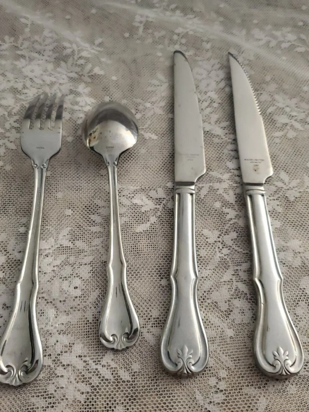 REED & BARTON 18/10 Stainless BRISTOL Glossy - 4 Piece Place Setting
